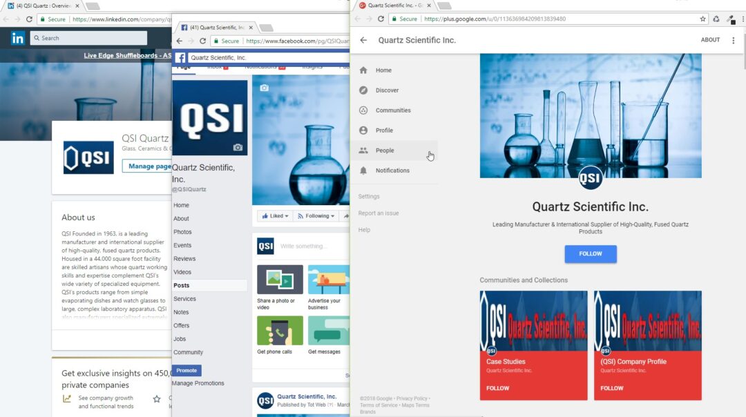Quartz Scientific Inc Social Media