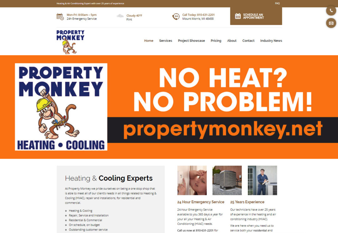Heating & Cooling Repair & Installation New Site Launch